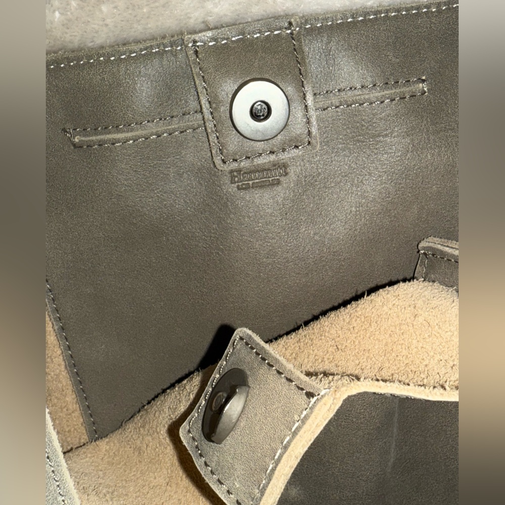 !HAMMITT Bundle! Oliver Leather Taupe Pewter Tote & Tony Small Pewter Crossbody - Picture 9 of 16